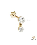 Sparkle Single Invisible Set Diamond Dangle Threaded Stud Earring Conch ... - $308.59 CAD+