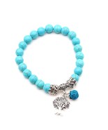 The Tree of Life Beaded Bracelet, Stretch, Essential Oil Diffuser Bead, ... - $7.99