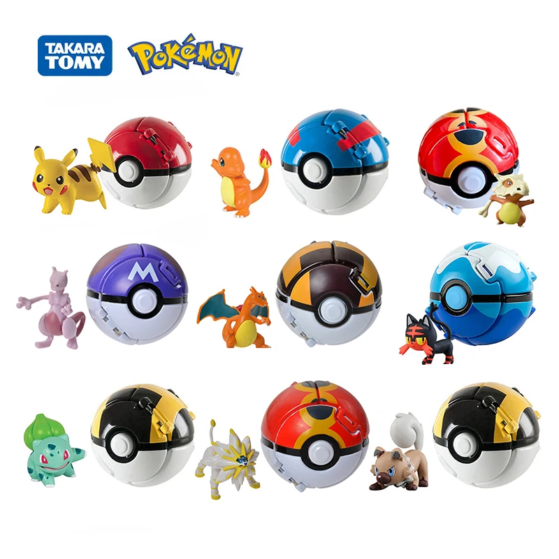 Ball anime action figurse pikachu squirtle pocket monster variant pok mon game elf ball thumb200