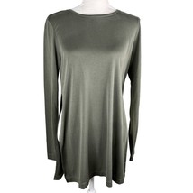 Club Monaco Top Medium Long Sleeve Olive Green Tee - $33.71 CAD