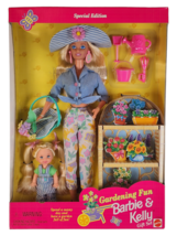 Vintage rare Gardening Fun BARBIE &amp; KELLY Gift Set Special Edition 1996 ... - £27.35 GBP