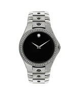 Movado Valeto Stainless Steel Watch Custom Diamond Bezel 84 G1 1890 - £1,181.99 GBP