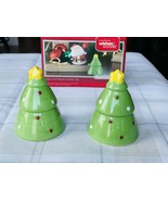 Christmas Holiday tree salt and pepper shaker set, 3x2.5in, Ceramic - $22.00