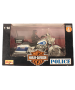 Harley Davidson Boston Police Department Maisto 1:18 Diecast Motorcycle ... - $20.49 CAD