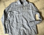 Banana Republic Linen Cotton Shirt Untucked Slim Fit Men’s Large Blue - $26.89