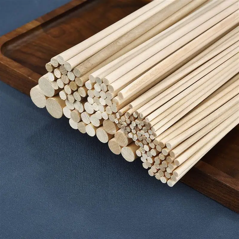Sporting Round Wooden Stick 300mm Long DIY Wood Handmade 3/4/6/8/10/12/14mm Diam - £23.51 GBP