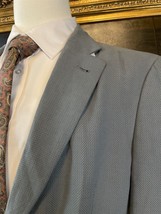 NWT $1395 Armani Collezioni 44L Italy Made Linen Silk Gray Texture Blazer 1518E0 - $489.49