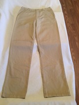 Size 14 Class Club pants modern fit uniform khaki flat front adjustable ... - £10.38 GBP