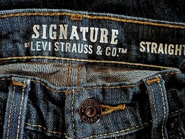 Levi Strauss &amp; Co Signature Straight Boy&#39;s JEANS-COTTON/ELASTANE-8-GENTLY Worn - £3.15 GBP