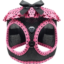 American River Hot Pink and Black Polka Dot Dog Harness Sizes 2XS -3XL - £14.37 GBP