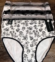 Laura Ashley ~ Women&#39;s Brief Underwear Panties 7-Pair Cotton Blend ~ M - £30.48 GBP