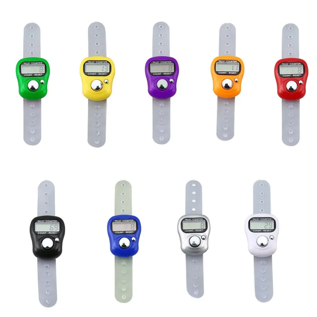 1pc Creative Stitch Marker Row Counter LCD Electronic Digit Finger Ring Digital  - $57.44