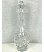 Tall 14” Cut Glass Decanter Starburst Pattern w/ Stopper- BEAUTIFUL !!!!!!! - £31.64 GBP