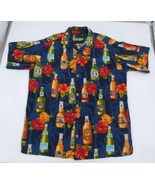 Moon Dog Shirt Co Shirt Mens Medium Large Hawaiian Tiki Aloha Beer Butto... - £31.18 GBP