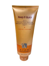 Avon Keep It Quick 3-in-1 Cleanser, Toner, Moisturizer NORMAL SKIN 6.7 fl oz NEW - $13.95