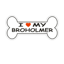 3&quot; love my broholmer dog bone bumper sticker decal usa made - $26.99