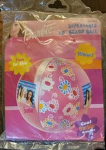 Barbie Vintage 2001 Rand 20&quot; Inflatable Beach Ball Cool Barbie Graphics NoS  - £19.78 GBP