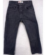 Levi&#39;s 505 Jeans Boys Size 14 27x27 Regular Fit Blue Denim Pants Straight - $14.84