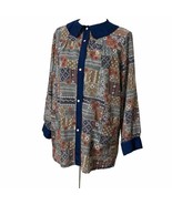 Vintage House Smock Apron Top Sz M Pearl Snaps House Kitchen Work Wear F... - $104.10 CAD