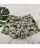 LW Sport Womens Vintage Y2k Board Swim Shorts Size 10 Green Brown Floral - $35.19 CAD