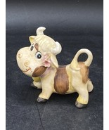 Kelvin Cow Figurine Mini Cow With Flowers Kitschy - $187.97 MXN