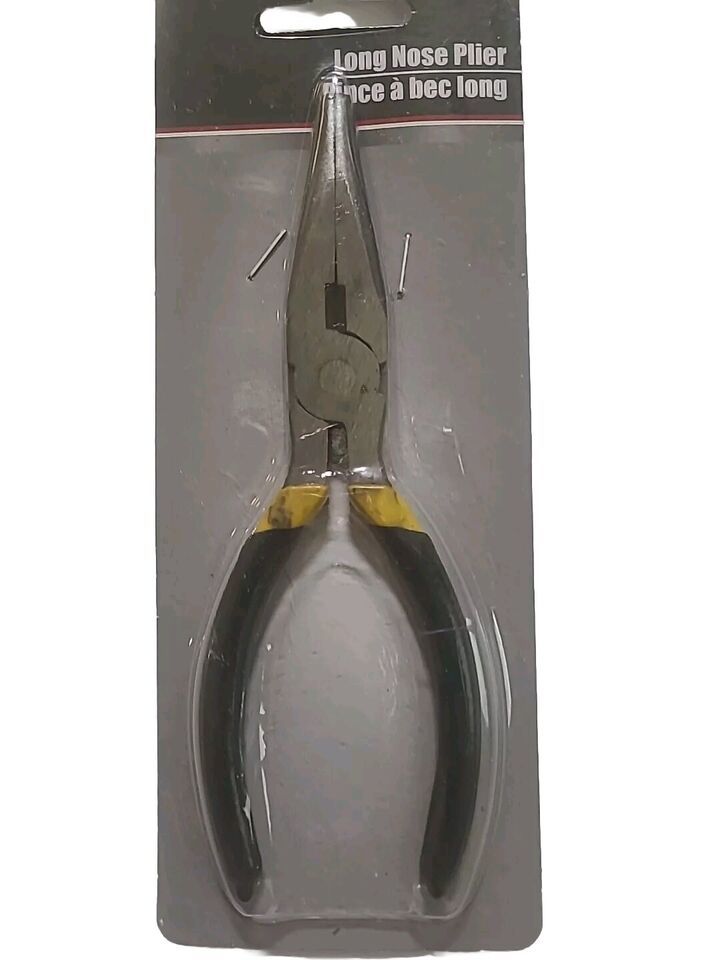 Tool Bench Long-Nose Pliers with Wire Cutter - 6 Inch, Plastic-Coated Ha... - $8.99