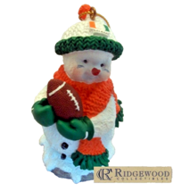 Miami Hurricanes Ncaa Football Winter Snowman Christmas Ornament New Great Gift - £11.82 GBP