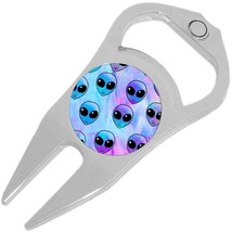 Alien Heads Golf Ball Marker Divot Repair Tool Bottle Opener - £9.26 GBP