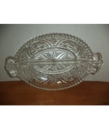 VTG Stars &amp; Bars Divided Relish Dish Handle Serving Tray Clear Anchor Ho... - $373.88 MXN