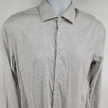 John Varvatos Slim Fit Long Sleeve Button-up Dress Shirt 15.5 34/35 Gray - £16.98 GBP