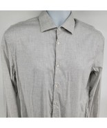 John Varvatos Slim Fit Long Sleeve Button-up Dress Shirt 15.5 34/35 Gray - £17.05 GBP