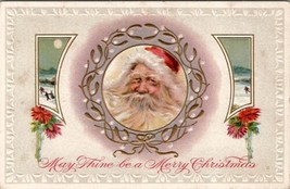 Father Christmas Old World Santa Face Embossed JJ Marks 1913 Emb Postcard U17 - £31.31 GBP