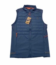 NWT ASICS Men’s Knit Half Quilt Woven Visibility Vest Blue Small Running... - £30.44 GBP