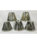5 Elegant Mini Lamp Shades With Beaded Tassels - $70.63 CAD