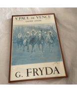 St Paul De Vence G Fryda Galerie Atelier Poster Signed Framed 1989 Horse... - £118.03 GBP