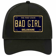 Bad Girl Delaware Novelty Black Mesh License Plate Hat - £22.64 GBP