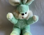 Vintage rare Beaufort Mint Green White MR. Bunny Rabbit Easter plush 16&quot; - $18.76