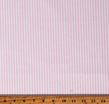 Cotton 1/8&quot; Stripe Pink and White Stripes Fabric Print by the Yard D148.51 - £11.81 GBP