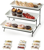 3 Tier Serving Tray, Serving Tray With Serving Dishes For Entertraining, Black - £38.09 GBP