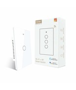MOES Touch Wall Single Live Wire Smart Switch，No Neutral Wire Needed, 2.... - £30.55 GBP