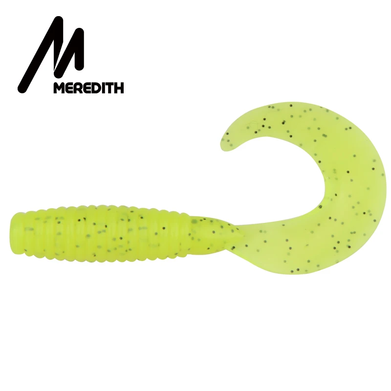 MEREDITH 15pcs 60mm/1.5g Grub Artificial Panfish Crappie Bream Trout Crankbait S - $33.22