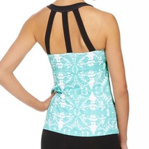 Fabletics teal abstract seafoam tie dye Zion active tank top extra small... - $15.99