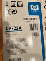 HP C9722A  Yellow NEW Genuine Toner Cartridge SEALED - $39.60