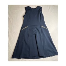 Sharagano Dress Womens Size 6 Petite Blue Sleeveless A Line Knee Length ... - $12.20