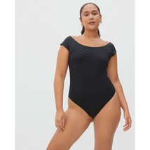 Everlane Womens The Off-the-Shoulder Bodysuit Thong Black XS - £19.06 GBP