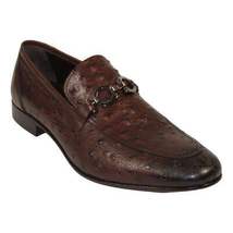 Men's GENIO Genuine Ostrich Embossed Leather Shoes Turkey 120332831 Cognac image 4