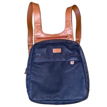 Maggi B Mini Backpack Faux Leather Zippered adjustable straps Black and Brown  - £25.53 GBP