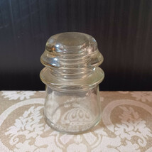 Armstrong&#39;s No. 2 Clear Glass Electrical Insulator 12 - 54 U.S.A. - Vintage - $7.92