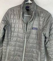 Patagonia Jacket Primaloft Micro Puffer Lightweight Women’s Small Gray Full Zip - £55.07 GBP