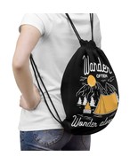 Adventure Awaits: Unisex Drawstring Bag for Wanderers, Hikers, and Beach... - £33.09 GBP